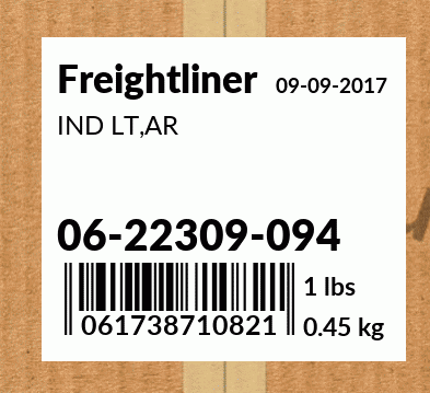 FREIGHTLINER, 06-22309-094 INDICADOR DEL INTERRUPTOR DE GIRO IND LT, SÍMBOLO DE FLECHA