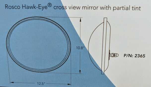 ESPEJOS ROSCO, CABEZA DE ESPEJO RPS 2365T TINTADA HAWK EYE