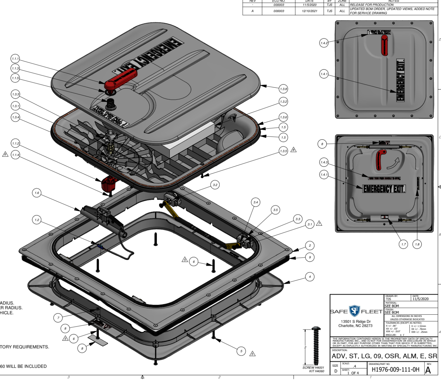 ESPECIALIDAD, H1976-009-111-0H HATCH-ADV, #9, OSR, ARM1, ENG, ADH (CONTACTO PARA DISPONIBILIDAD))