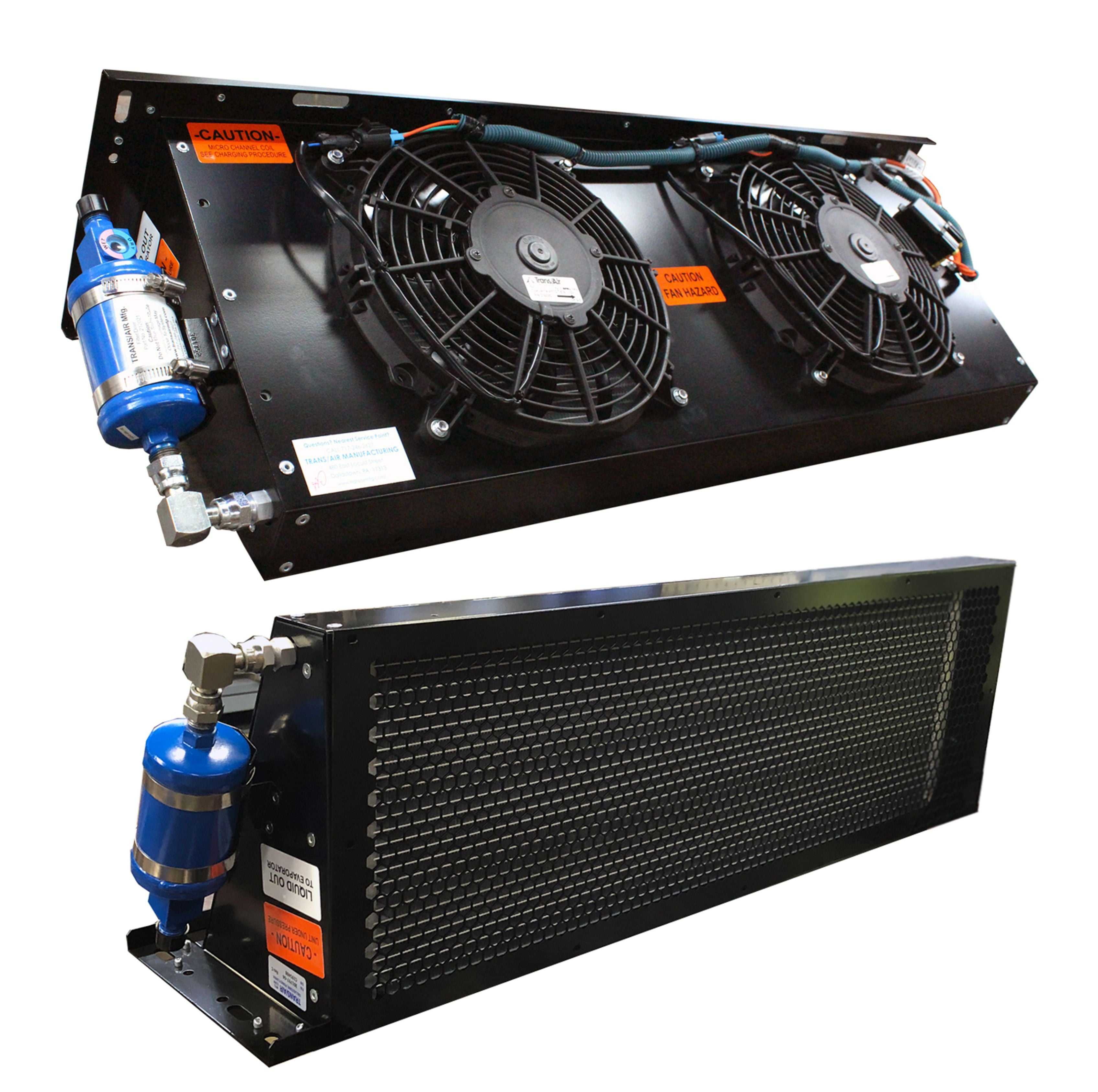 TRANS/AIRE, (LLAME PARA CONOCER DISPONIBILIDAD Y CARGO DE ENVÍO) 301797-01 CONDENSADOR, SMC2S, (2) VENTILADORES DE 10", MICRO CANAL, 12 VCC, PANTALLA NEGRA, INSTALACIÓN ESTÁNDAR