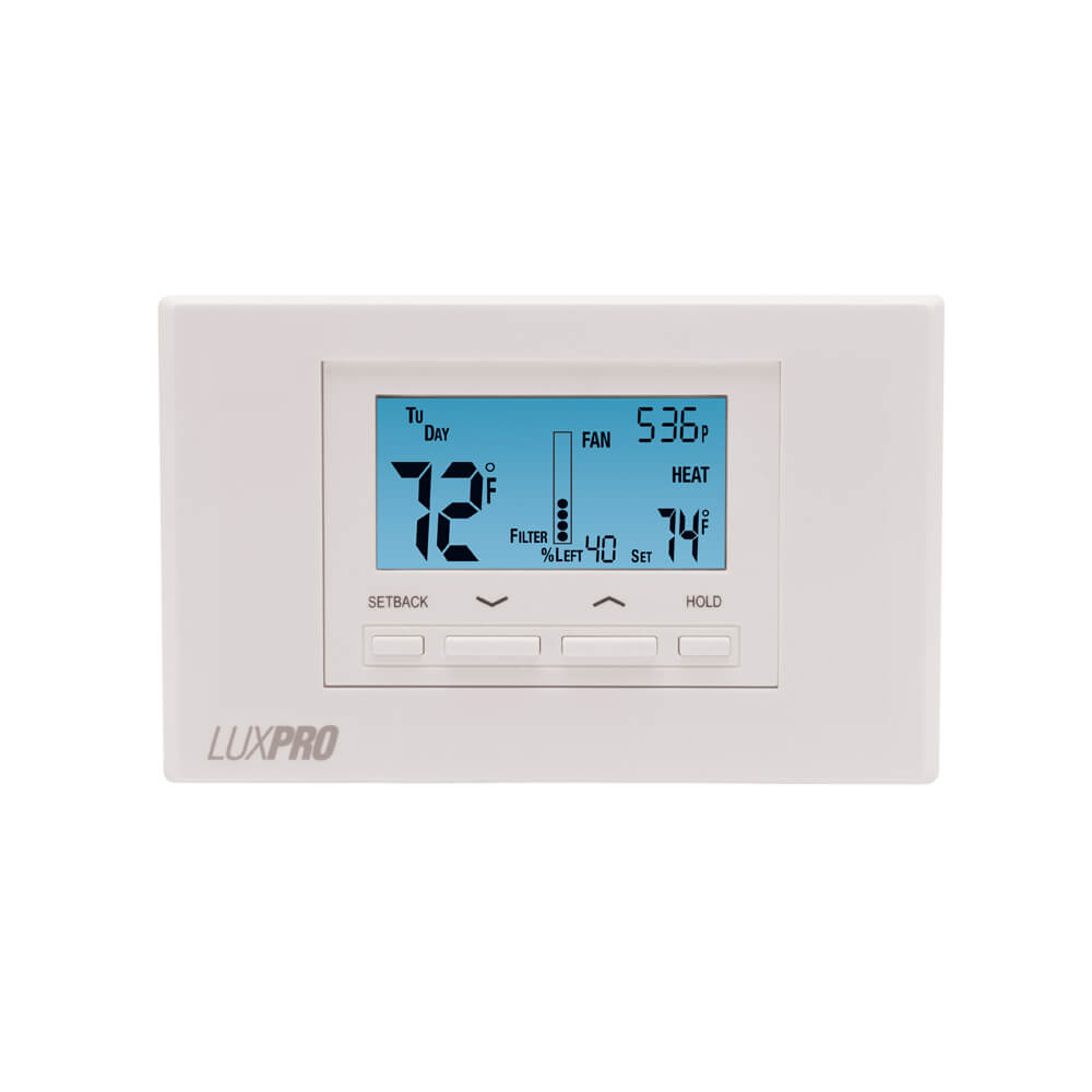 Johnson controla, P621U-010 = 2h/1c, Universal, Pantalla grande, Límites de temperatura, Monitor de filtro, Recuperación inteligente = Johnson Controls