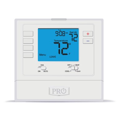 Pro1Iaq, T725 = Termostato 24 voltios 2 calefacción/1 frío Bomba de calor 1 calefacción/1 frío Convencional 5/2 días o programable Blanco 41-95 grados Fahrenheit Pantalla digital de 4 pulgadas = Pro1Iaq