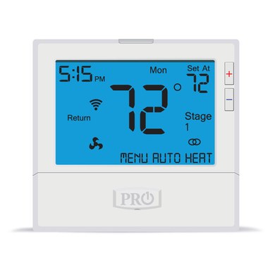 Pro1Iaq, T855I = Termostato 24 voltios 4 calor/2 frío Bomba de calor 2 calor/2 frío Convencional 5/2 días o programable Blanco 41-95 grados Fahrenheit WiFi Pantalla de 8 pulgadas = Pro1Iaq