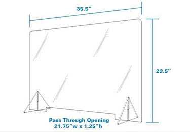 Trimantec, Trimantec Protector contra estornudos: Acrílico, 35"x23" - 363625-SG