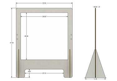 Trimantec, Trimantec Protector contra estornudos: marco corrugado, 33"x41" - 3341SGC