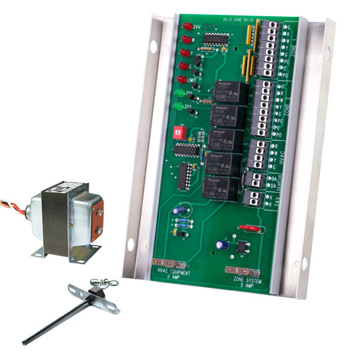 Controles iO de climatización, ZP2-HC-KIT = Kit de panel de zona de dos zonas (1H/1C) = Controles iO HVAC